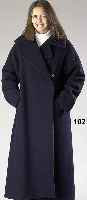 JIL-SANDER-Mantel, Schurwolle/Polyester marineblau, Gr. 40, breiter Kragen, 1 Knopf, weiter Schnitt, RÜckenl. ca. 120 cm, Neupreis ca. DM 4800.-