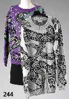 Konvolut 2 MISSONI-Pullover, buntes Woll-Gemisch in MISSONI-Optik, Rundhals, Tragespuren