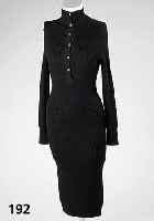 CHANEL-Strickkleid, schwarz, Kaschmir, RÜckseite mit 6 schwarzen KnÖpfen mit gold- farb. CC-Zeichen, Turtle-Neck-Kragen, lange Arme, zeitlos, ...