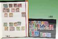 Lot aus 41 altdeutschen Marken, (Bayern, NPD, Wttbg.), dazu postfr. Bogen- teil Bayern Nr. 33, 3 Kr. von 24 Marken mit 6 Zwischensteg-Paaren, ...