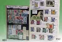 Birefmarkensammlung "Rheinland-Pfalz", 1947/48 , bis auf Nr. 36 postfrische Sammlung eng gesteckt auf 2 kleinen Steckkarten mit einigen ...