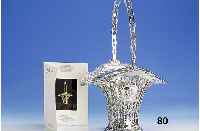 Henkelkorb Edition Christoph Wiedmann 1990, limitierte Auflage 40/100, 925er Silber, reiner Handarbeit im Rokoko-Stil, Amoretten- motiv, ...