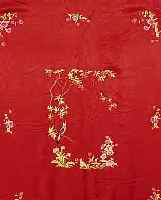 China Seidendecke, China, ca. 40 Jahre, reine Naturseide, ca. 190 x 155 cm, Ehz 2