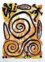 Penck, AR., 2 Farblithogr., handsign. u. bez h.c. bez. Probedruck, je ca. 40x30 cm