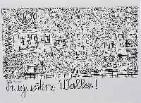 Walla, August, 3 Radierungen, 1x 10er/1x 50er/ 1x 100er Auflage, alle handsign. u. num., versch. Masse v. ca. 13.5x10,5 cm u. 12x22 cm