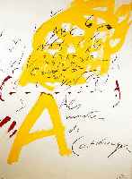 Tapies, Antoni, geb. 1923, Farblithographie, Catalunya, handsign. u. num. 75/100, ca. 78x6 cm