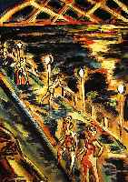 Pfefferkorn, Felix, 1945-1980 Berlin, Riverstreet 1979, Acryl/Hartfaser, rÜckseitig signiert und betitelt, ca. 100 x 5 cm, R.