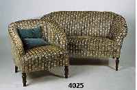 Sitzgruppe, deutsch, um 1890, GrÜnderzeit, bestehend aus kleinem Sofa und 2 Sesseln, FÜße Buche, schÖner gestreifter Mohairbezug, FÜße ...