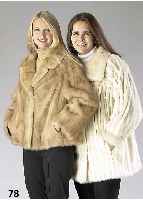 Konv. Pelz: 1x Nerzjacke Gr. 44, weiß-creme-farben gestreift, ausgelassene Felle, Innenlabel: Zeumer Modelle, Mannheim -Weinheim, Raglanschnitt, ...