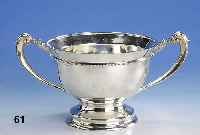 Anbietschale, Chester 1902, 925er Silber, victorianisch, 2 Griffe, H ca. 13.5 cm, D ca. 19 cm, ca. 495 g