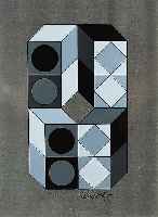 Vasarely, Viktor, 1908-1997, Etude en couleur, Farbsiebdruck von 1968, handsign. und num. 83/200, ca. 21 x 15 cm, PP, u.Gl., R