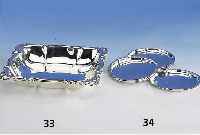 10 Untersetzer, deutsch, 30er Jahre, 835er Silber, Barockstil, z.T. Wilkens Bremen, Dekor identisch, z.T. verbeult, D ca. 10 cm, ca. 325 g