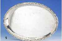 Tablett, Lutz & Weiss Pforzheim, 30er Jahre, 800er Silber, Barockstil, Gebr.-Spuren, ca. 820 g, ca. 41 x 28 cm