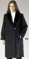 Mantel CERRUTI, Gr. 40, Schurwolle/Cashmere/Angora, dunkelblau, eingefÄrbte geschorene Bisamwamme, unge- tragen, RÜckenl. ca. 101 cm, ehem. ...