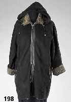 Curly Lamm-Lederjacke PIELINI, Gr. 42, abtrennbare Kapuze, RÜckenl. ca. 87 cm