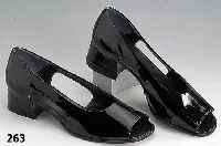 VISCONTI-Sandalen, Gr. 39, schwarzes Lackleder, Absatzh. ca. 4 cm, ungetragen