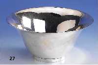 Anbietschale, Amerika, 925er Silber, schlichte zeitlose Form, H ca. 10.5 cm, D ca. 23 cm, ca. 584 g