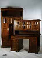 BÜrozimmer, BÜcherschrank und Aufsatzschreibti sch, deutsch wohl MÜnchen, 1902/05, sehr gr oße NÄhe zu Bruno Paul, Korpus Eiche bzw. Eich e ...