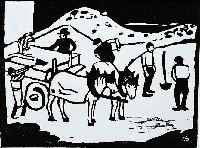 MÜnter, Gabriele, 1877-1962, zwei Holz- schnitte, posthume AbzÜge vom Originaldruck- stock, num. 37/150 und 53/150, auf BÜtten
