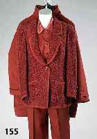 Komplett-Outfit in Ziegelrot, Gr. 40, Schurwolle, LIZE MALRAUX-Design, best. aus: Jacke, Boucle mit Amaretta eingefaßt, 1 Weste, Amaretta, 1 ...
