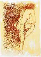 Salvador, Dali, 1904 - 1989 Figueras, Gala, Farblithographie von 1967, rechts unten signiert u. num. 50/120, ge- druckt von 2 Steinen in rotbraun ...
