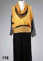Cocktailkleid, orange-schwarze Seide, trans- parent, im Stil der 20er Jahre, Gr. 38, Maßanfertigung by GRANNY`s Shop-Couture Berlin Handarbeit, ...
