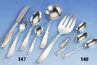 6 TeelÖffel, deutsch, Gebr. KÖberlin, deutsch um 1905, 800er Silber, Bestecke des Jugendstils 1979, S. 53, sammelw.