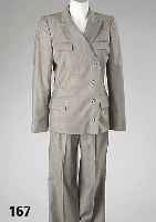 JIL SANDER Hosenanzug Gr. 36, reine Schurwolle, braun/roter Glenscheck, schÖne, leichte QualitÄt, Blazer 1-reihig, 4 Taschen, RÜckenl. ca. 65 ...