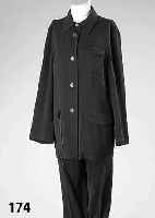 2-Teiler TONI GARD, Gr. 40, schwarz, 100% Polyester, best. aus: Hemdjacke, 3 auf- ges. Taschen, gerader Schnitt, RÜckenl. ca. 77 cm, Hose, Bein ...