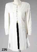CHANEL-Geh-Rock, weißes Seiden-Crepe, franz. Gr. 38, l. angeschm., RÜckenl. ca. 87cm