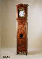 Standuhr, GehÄuse Elsaß/Lothringen, um 1890/ 1900, Uhr ursprÜnglich nicht in das GehÄuse gehÖrend, ca. 216x54x28 cm