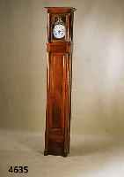 Standuhr, GehÄuse um 1830, Elsaß, Nußbaum, Uhr um 1790, ca. 240x41x30 cm