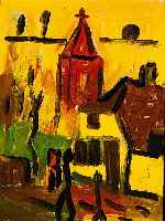 Ritzerfeld, Hartmut, geb. 1950 Stolberg, lebt und arbeitet in Stolberg, stud. an der Akademie DÜsseldorf bei Beuys und Kneidl, hier: roter ...