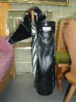 Golfbag, Titleist, mit Schirm, SchlÄgern und Trolley