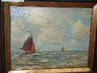 FranzÖsischer Maler, um 1900, unsigniert, impressionistische Sicht, lebhafte Darstellung , mehrfach restauriert
