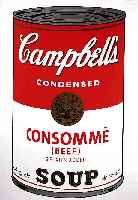 Warhol, Andy, 1928-1987, Campbell's Soup, Farbsiebdruck aus der Edition Sunday B. Morning, rÜckseitig so gestempelt und mit dem Stempel: ...