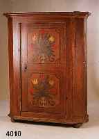 Kleiderschrank, deutsch, wohl Baden, um 1812, Weichholz, z.T. Bierbemalung, bÄuerliches MÖbel, Schloß original, SchlÜssel sekundÄr, ...