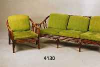 Sitzgruppe, McGuire, Rattan, einer der bekan ntesten Designer fÜr Rattan in England und USA , mit Ziegenhaut, fÜr den amerikanischen Markt ...
