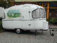 Wohnwagen Fahti, Hersteller Schneider, EZ: 1963; zul?ssiges Gesamtgewicht 600 kg; Auf- laufbremse; n?chste HU 09/2004; original Inneneinrichtung mit ...