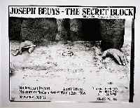 Beuys, Joseph, 1921-1986, The secret block for a secret person in Ire- land, Plakat zur Ausstellung Oxford 1974, Offset, handsign., M. ca. 48 x ...