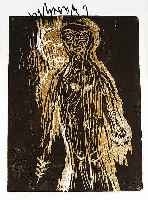 Baselitz, Georg, geb. 1938, Farbholzschnitt, hansign., ca. 26x19,5 cm, PP u.Gl., R.