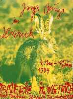 Beuys, Joseph, 1921 - 1986, Plakat zur Ausstellung in Ilverich 1984, Farboffset, handsign., ca. 40/29 cm, PP u.Gl., R.