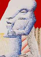 Antes, Horst, geb. 1936, KopffÜßler, Farblithographie, handsigniert, ca. 17.5 x 12.5 cm, PP