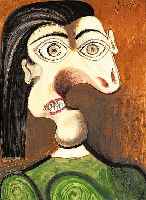 Picasso, Pablo, 1881-1973, La femme crachet, Farblithographie von 1940, in der Abb. datiert, ca. 36 x 25 cm, PP