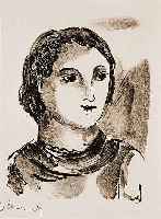 de Vlaminck, Maurice, 1876 - 1958, La Femme, Lithographie, handsign., Auflage 80 Exempl., ca. 16 x 13 cm, PP