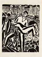 Masereel, Frans, 1889 - 1972, 20 Holzschnitte aus: Das Stundenbuch, um 1920, je ca. 16 x 12 cm, PP