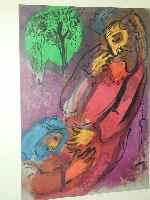Marc Chagall, Farblithographie, Biblisches Motiv