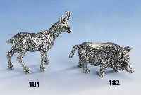 Tischdekoration: Keiler, 925er Silber massiv, vollplast., naturalist.-idealist. Darst., ca. 318 g, L. ca. 8.6 cm