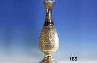Balustervase, Persien, 50re Jahre, Silber, reich zisiliert und punziert, reine Handar- beit, stiltyp. Ornamentik, Paradisgartenmotiv, H. ca. 73 ...