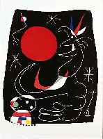 Miro, Joan, 1893 - 1983, Komposition, Farblithographie aus: Jacques Prevert: Joan Miro, Mourlot, Maeght Paris 1956, ca. 18 x 15 cm, PP